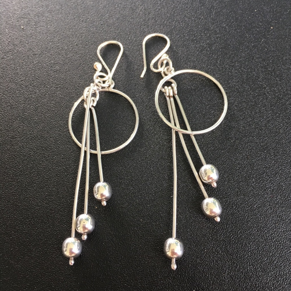 Fine Silver 950 Earrings//New/